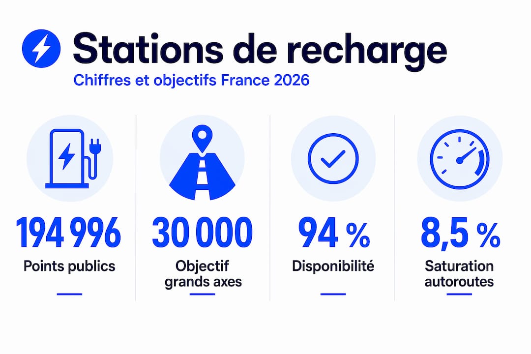 Les chiffres clés des bornes de recharge en France : infographie