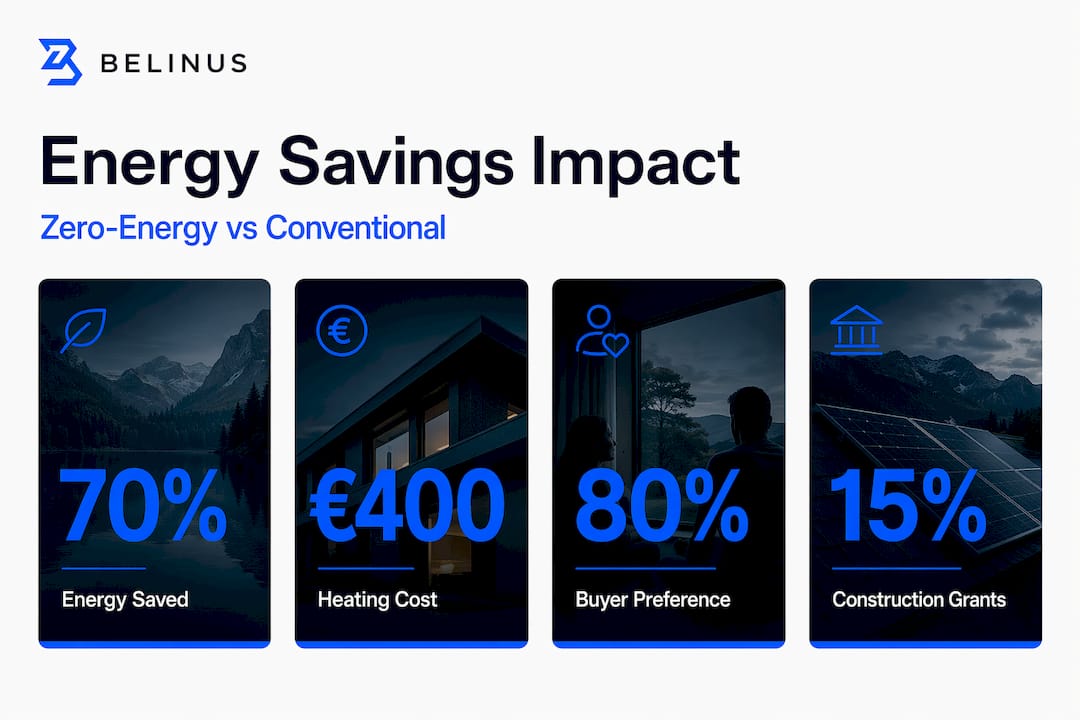 Infographic showing energy savings and cost stats