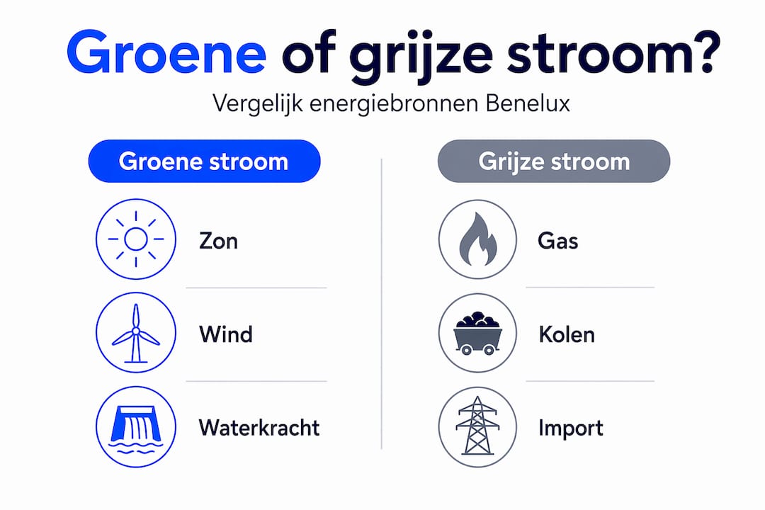 Infographic: verschil tussen groene en grijze stroom