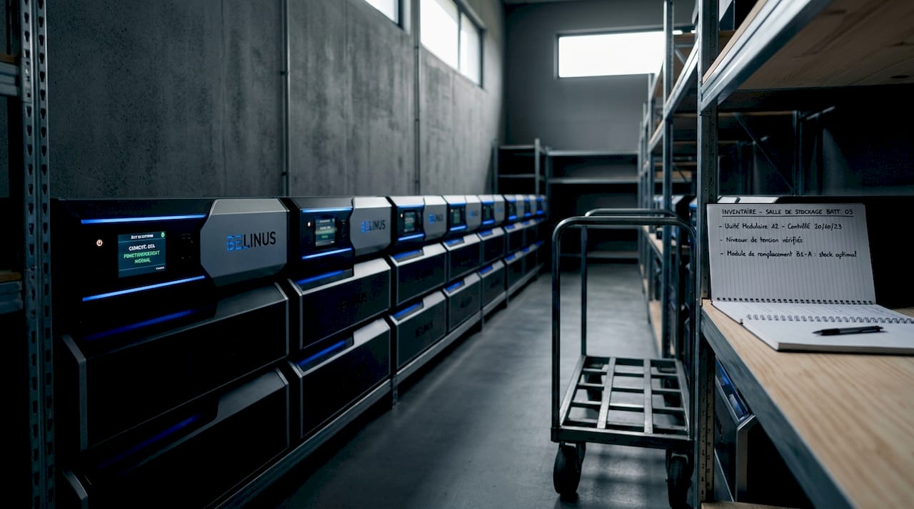 Un espace de stockage modulable, parfaitement organisé et baigné de lumière.