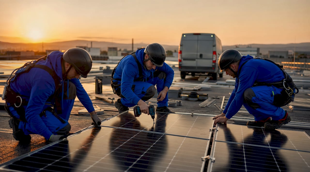 Zonnepanelen plaatsen op het dak van je bedrijfspand