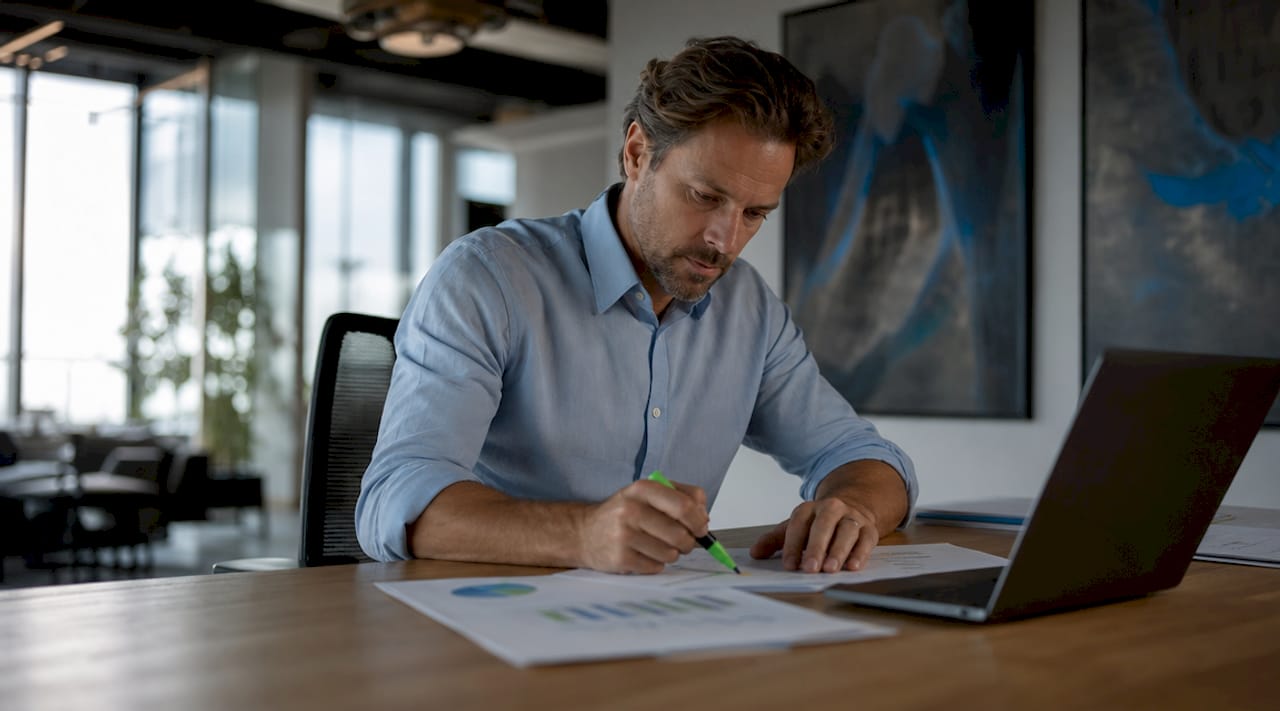 Een energie-expert loopt de workflow en bijbehorende analyses van energie door.