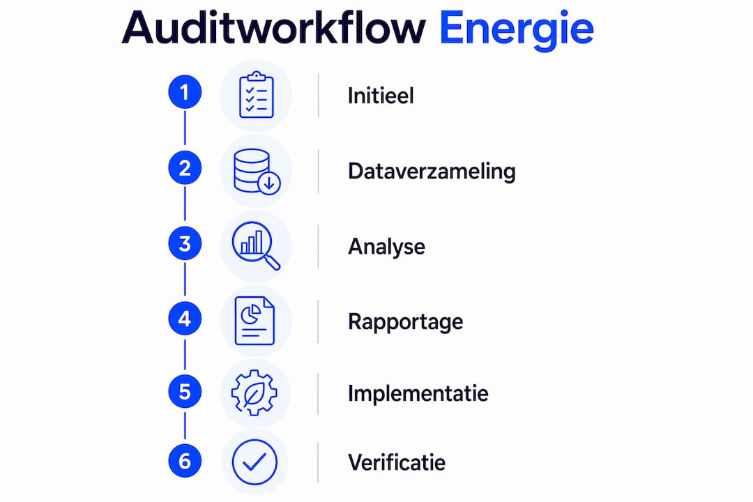 Infographic: stappenplan voor een energie-audit