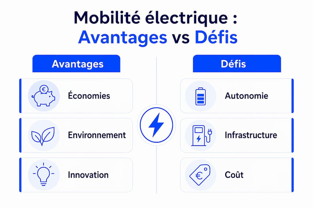 Infographie : atouts et limites de la mobilité électrique passés au crible