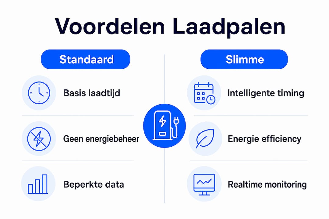Overzicht: de pluspunten van gewone en slimme laadpalen op een rij