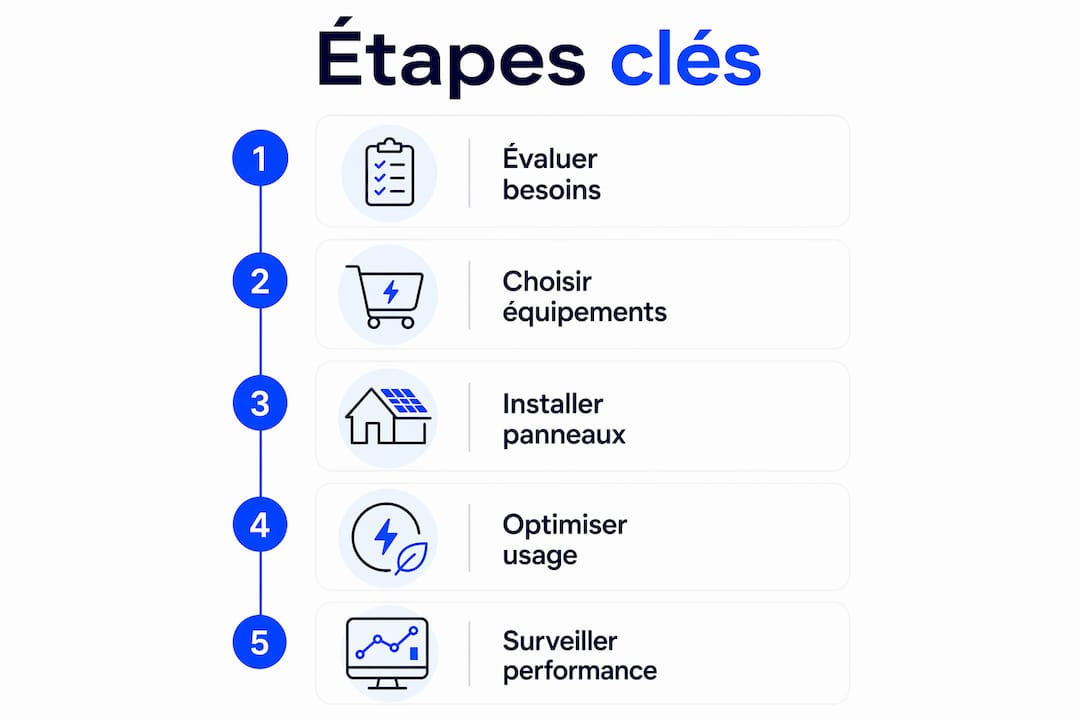 Infographie : les étapes clés pour optimiser votre autoconsommation d’énergie