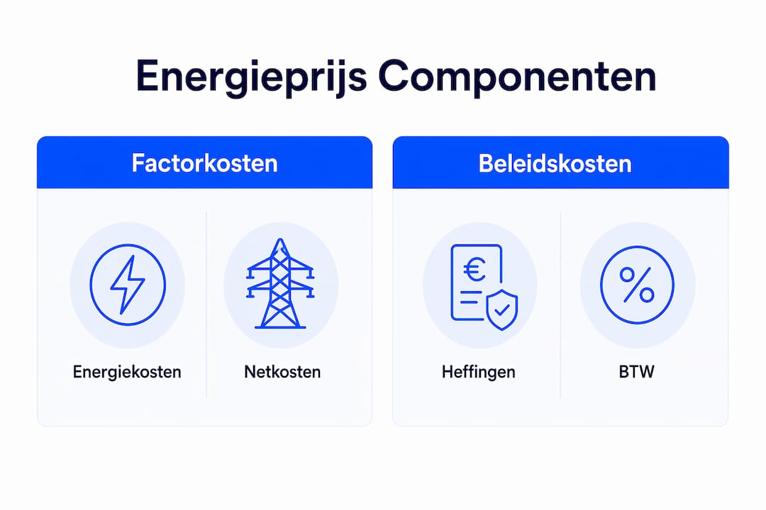 Overzichtelijke infographic van de samenstelling van je energierekening