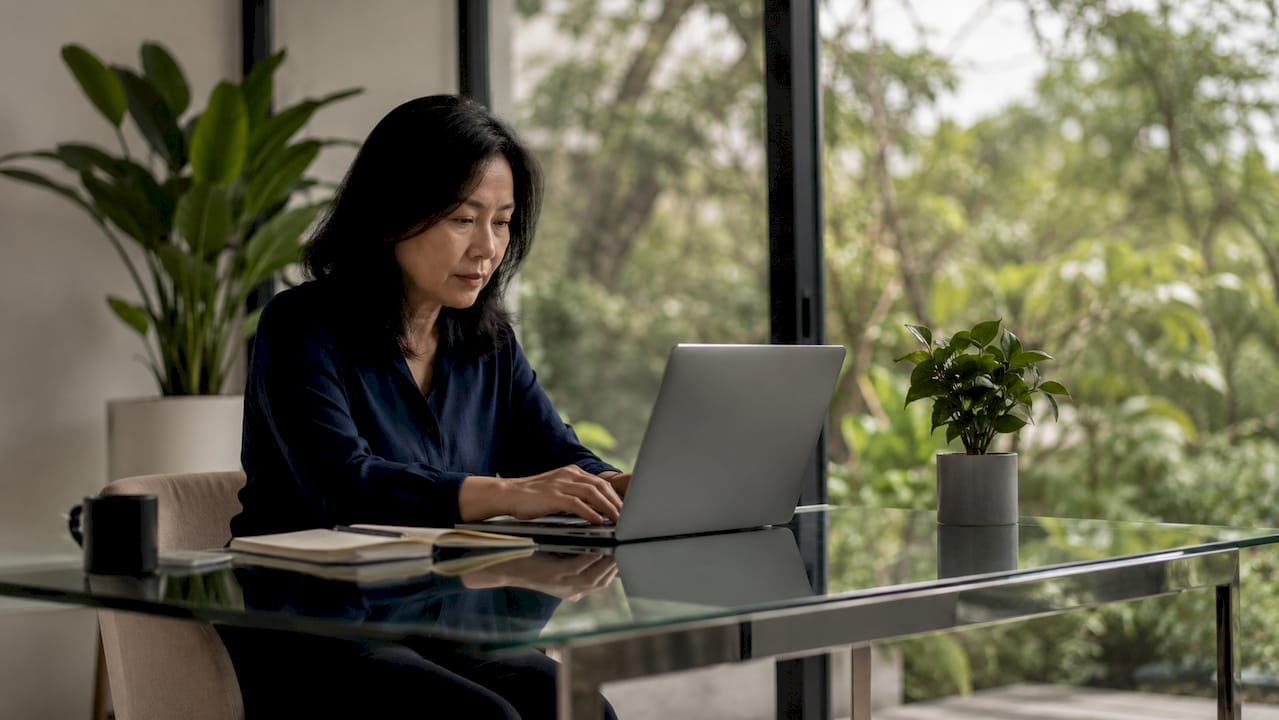 Energy analyst reviewing energy wholesaling documents