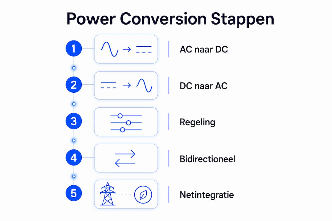 Infographic met een helder stappenplan voor het omzetten van energie