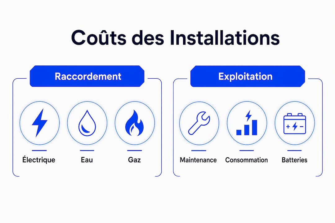 Aperçu visuel des coûts liés au raccordement et à l’exploitation