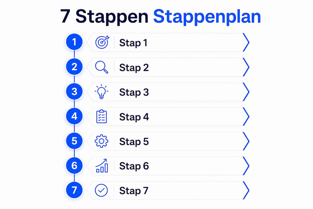 Overzichtelijke infographic: de 7 essentiële stappen voor effectief energiemanagement