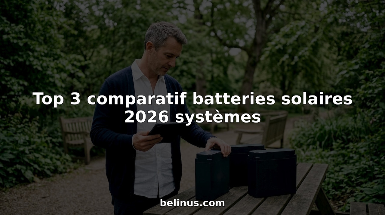 Un expert analyse des batteries solaires posées sur une table.