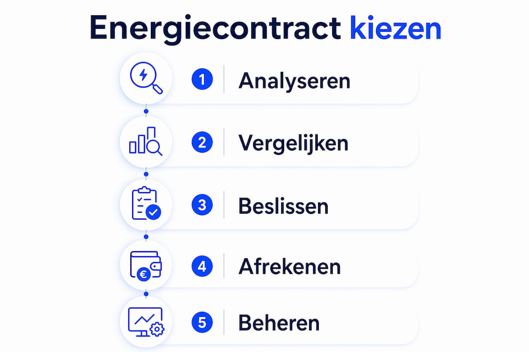 Overzicht: zo kies je stap voor stap het juiste energiecontract