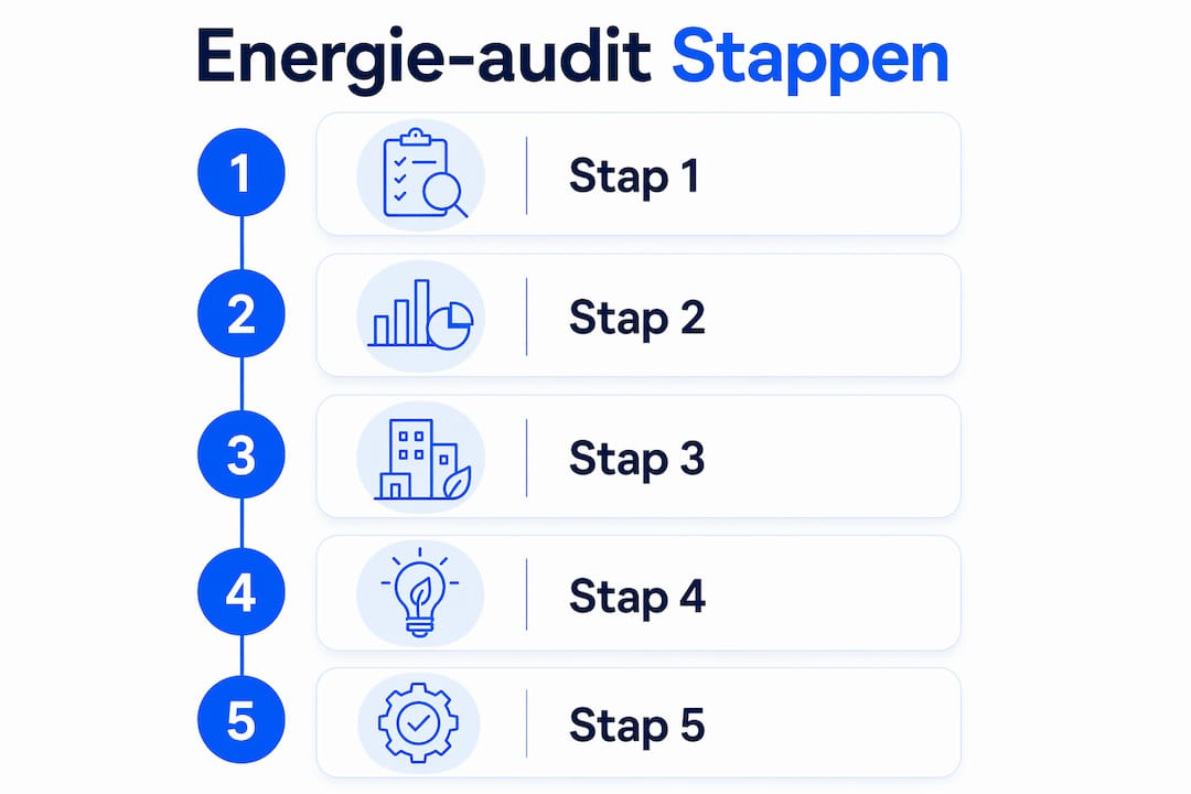 Infographic: stappenplan voor een energie-audit in beeld