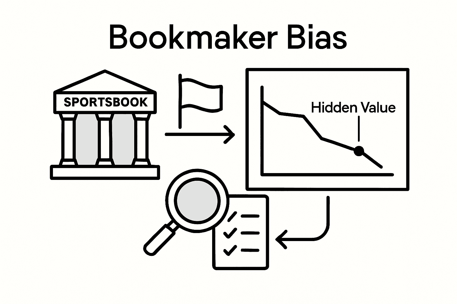 Infographic showing how to spot sportsbook bias