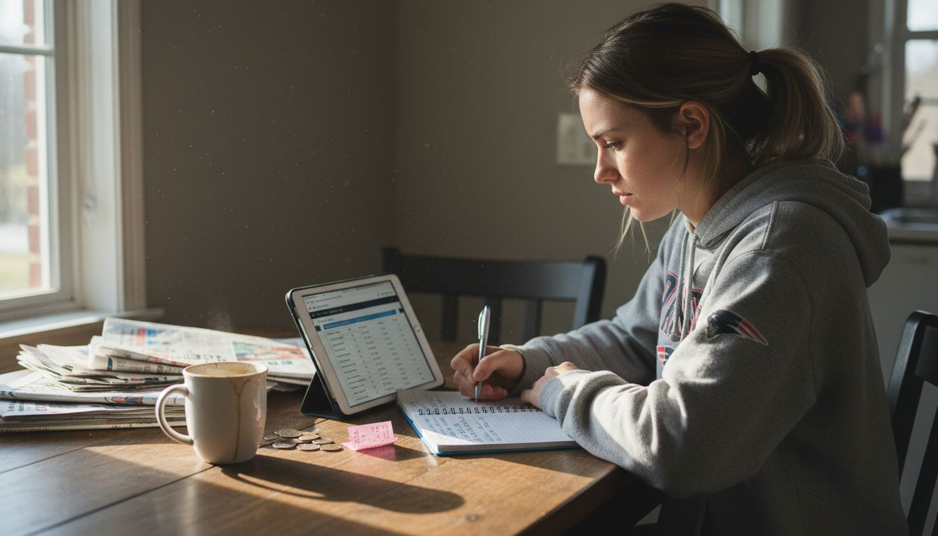 Woman checking moneyline bet odds
