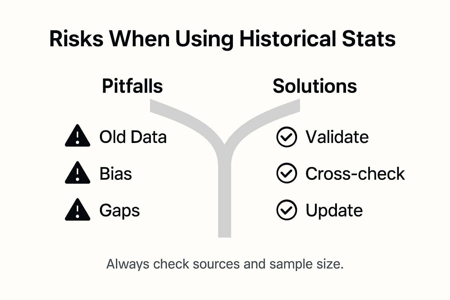 Infographic outlining risks using historical stats