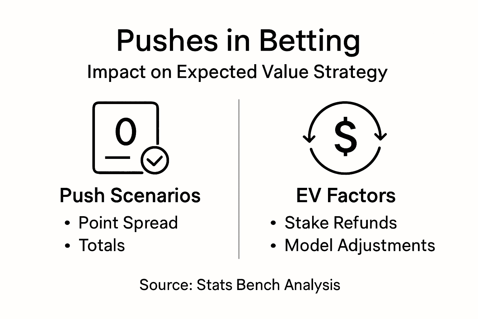 Infographic on betting pushes and expected value