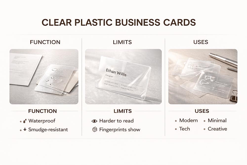 Infographic showing clear card use by industry type