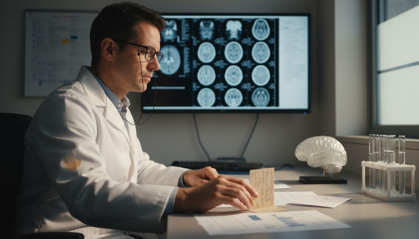 Neuroscientist analyzing tactile texture effect