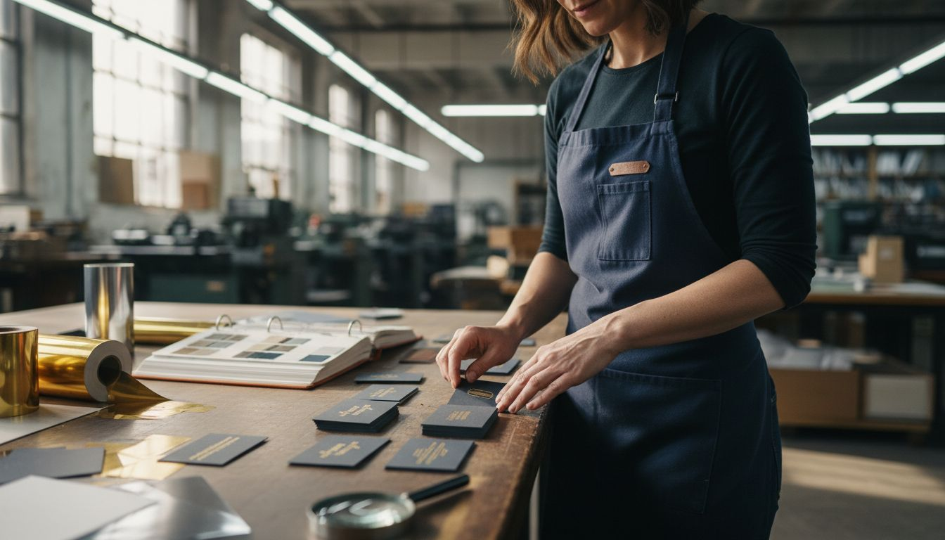 Print specialist reviews foil-stamped business cards