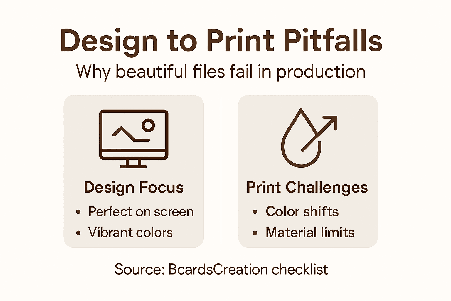 Infographic on why print fails despite perfect design
