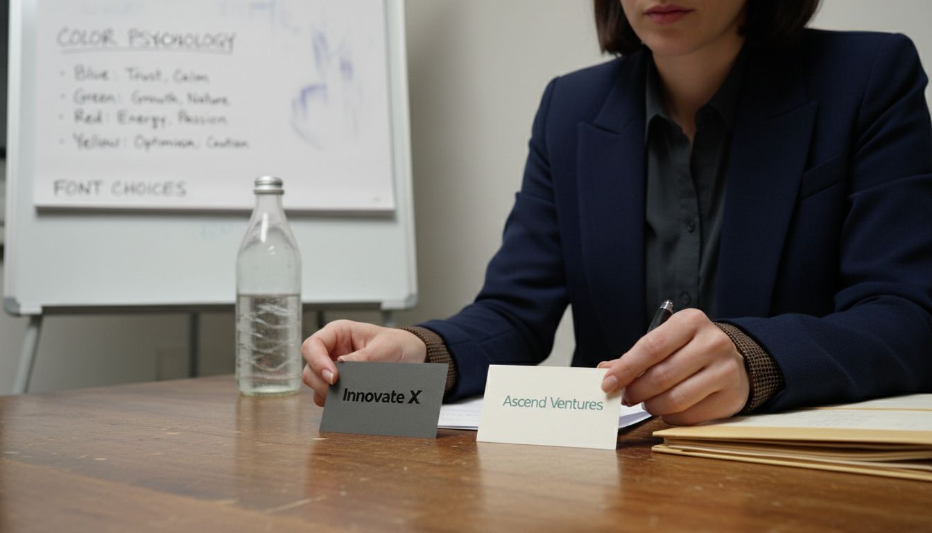 Manager comparing color psychology prototypes