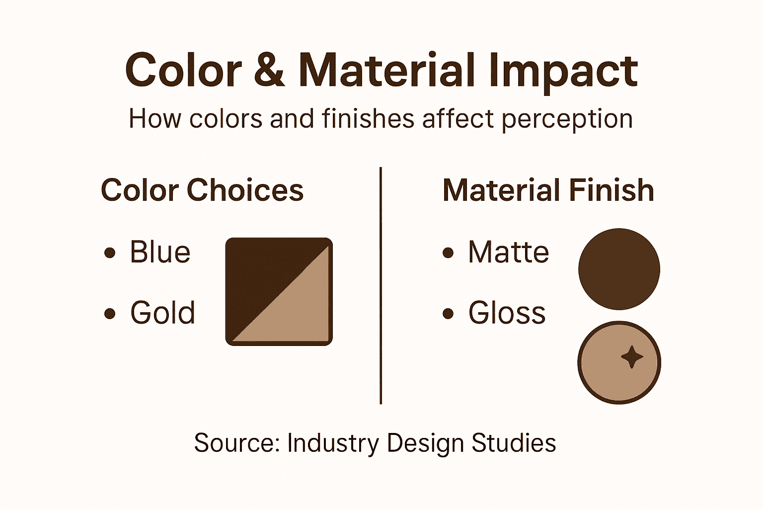 Infographic color and material impact overview
