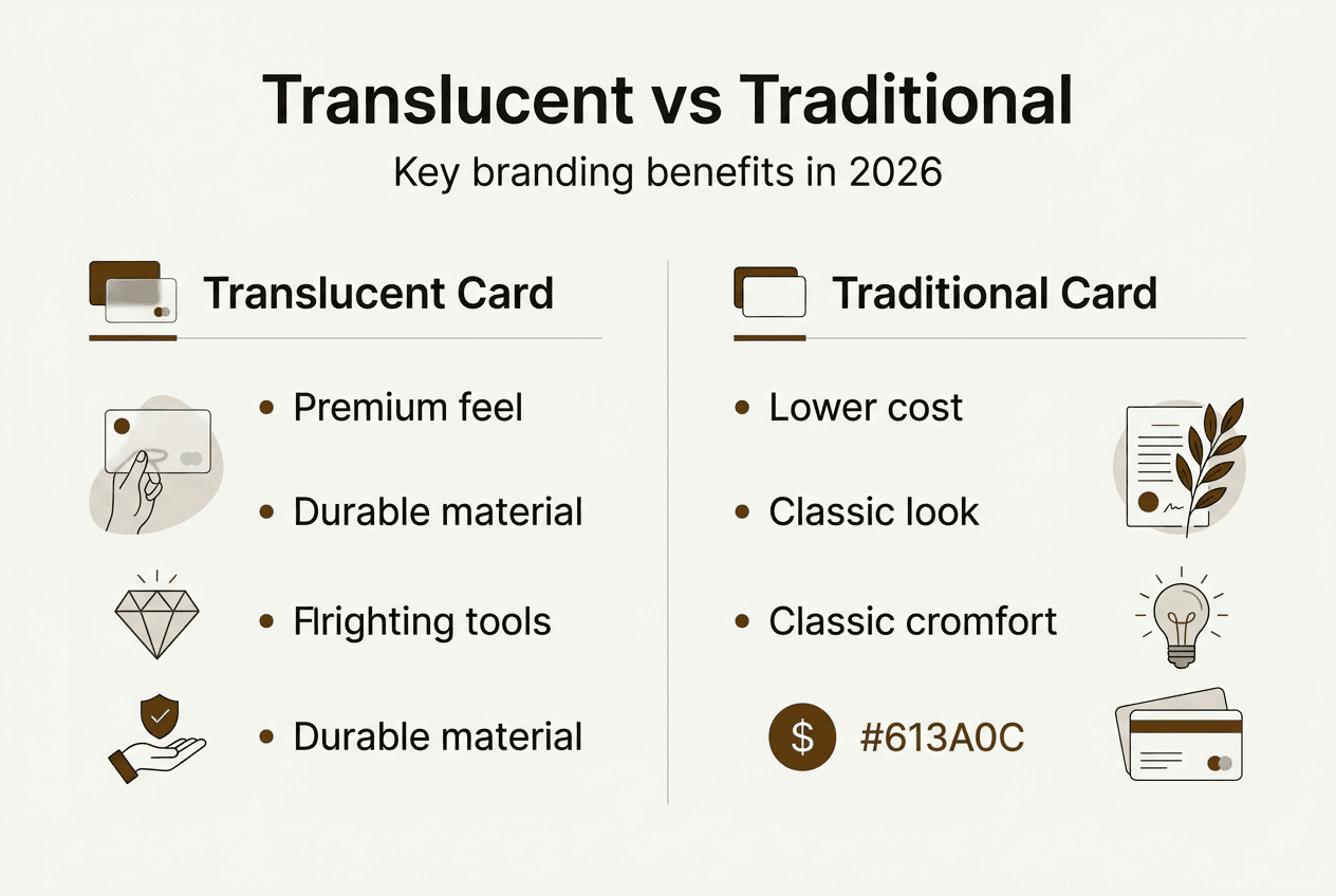 Infographic comparing card branding benefits