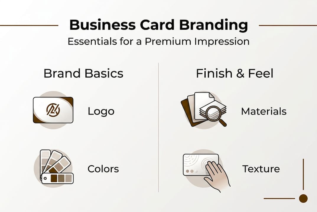 Infographic of business card branding essentials