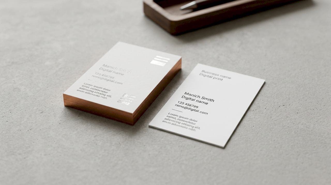 Comparing premium and cheap business card textures
