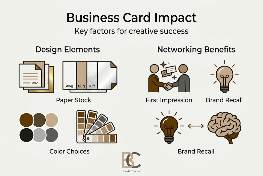 Infographic about business card impact factors