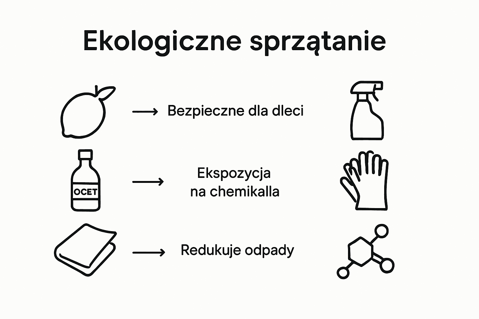 Infografika: ekologiczne sprzątanie kontra tradycyjne środki czystości – porównanie