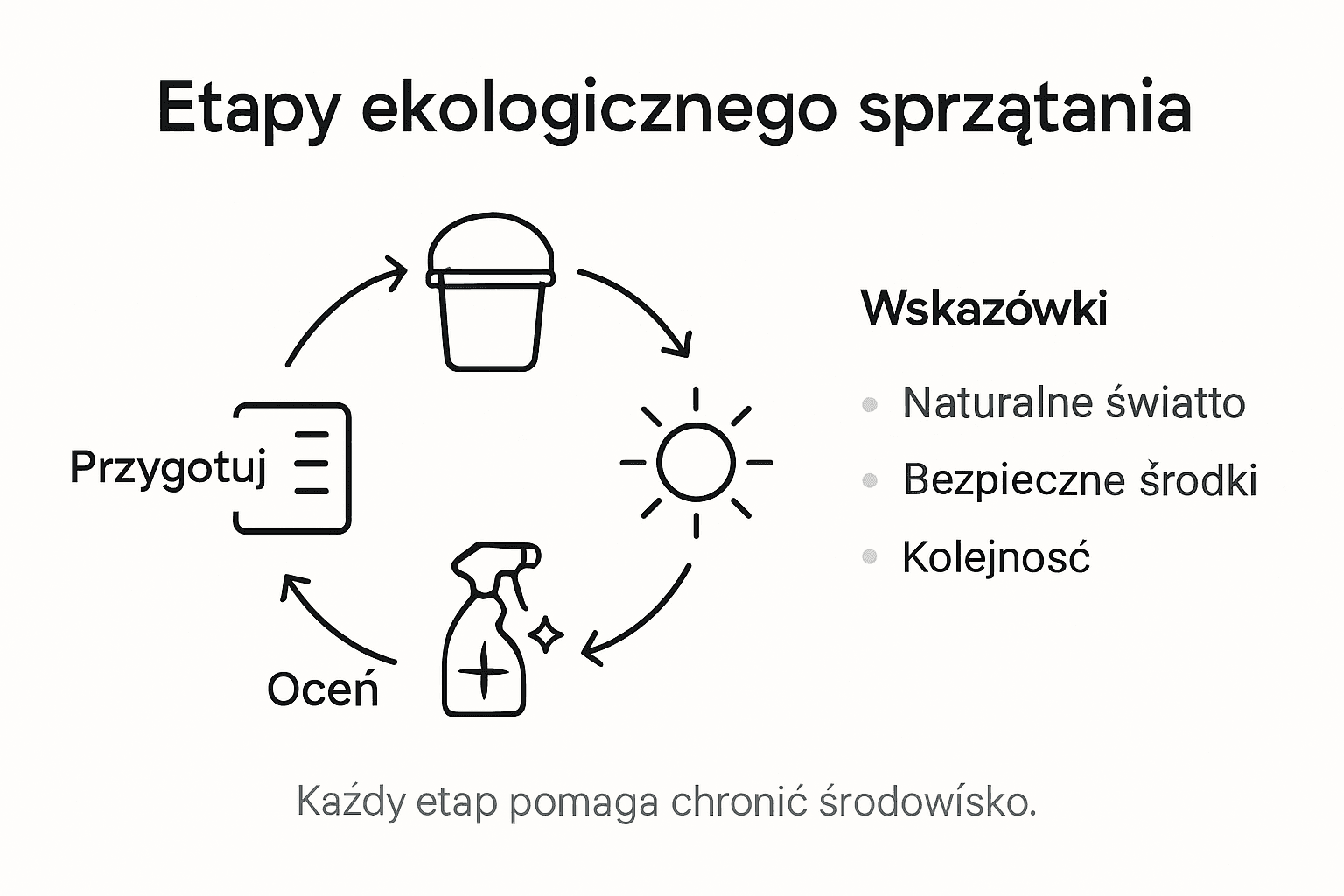 Schemat krok po kroku: jak sprzątać ekologicznie