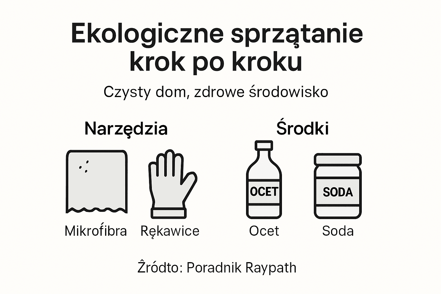 Infografika: krok po kroku do ekologicznego sprzątania