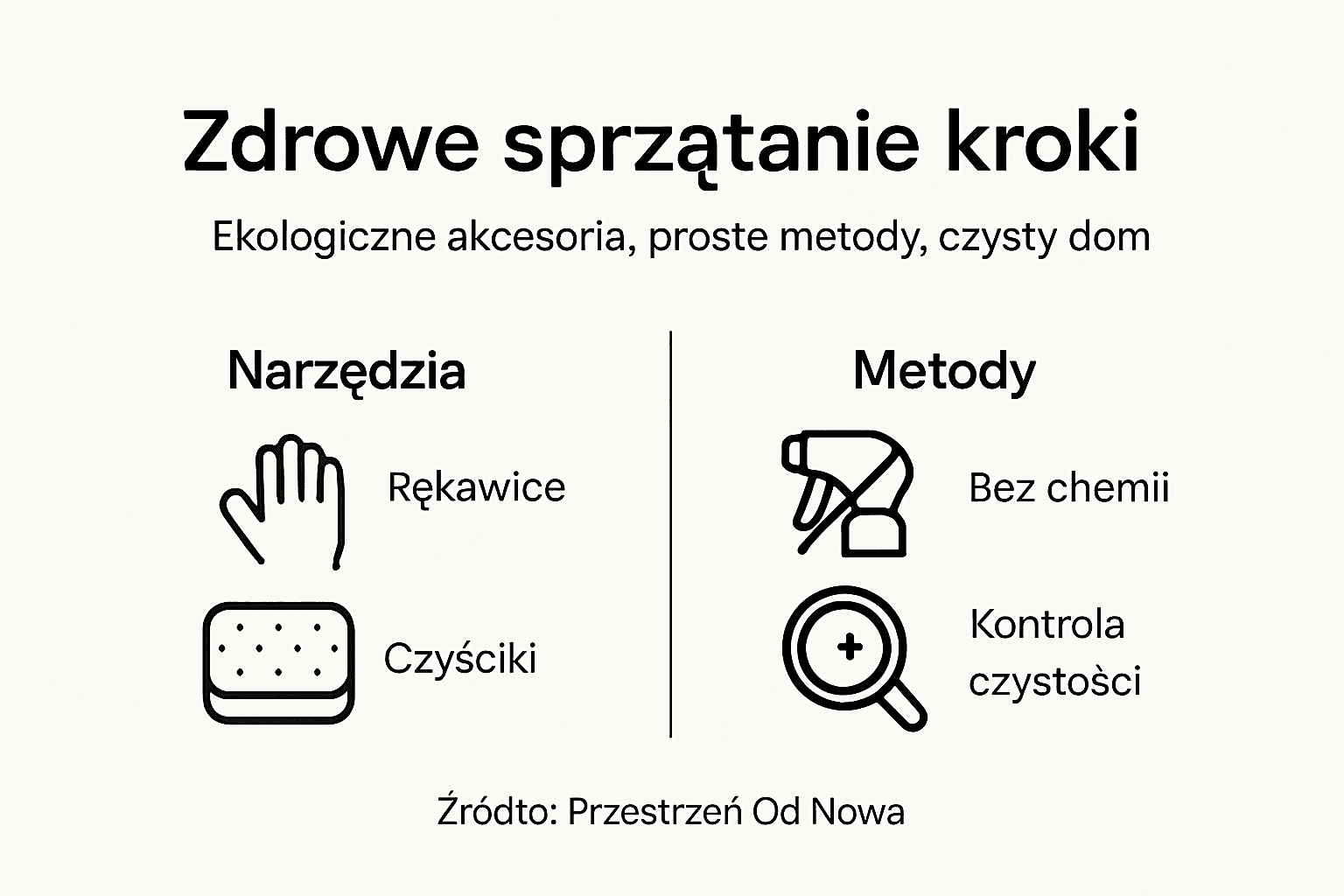 Infografika: krok po kroku do zdrowego sprzątania domu