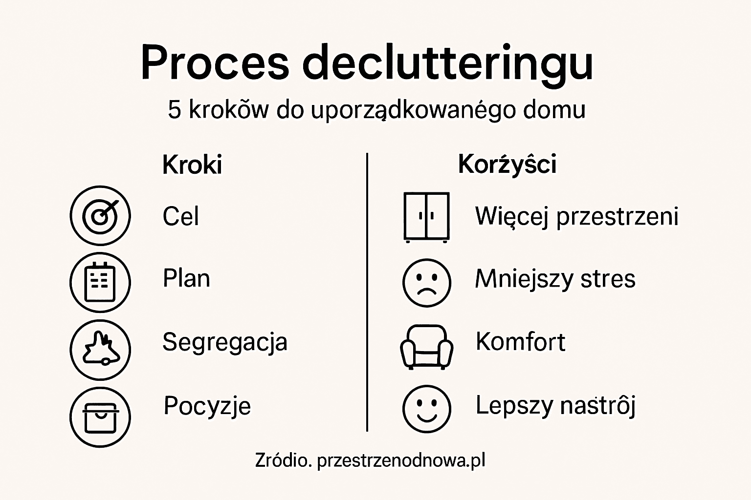 Infografika: jak uporządkować przestrzeń i jakie płyną z tego korzyści