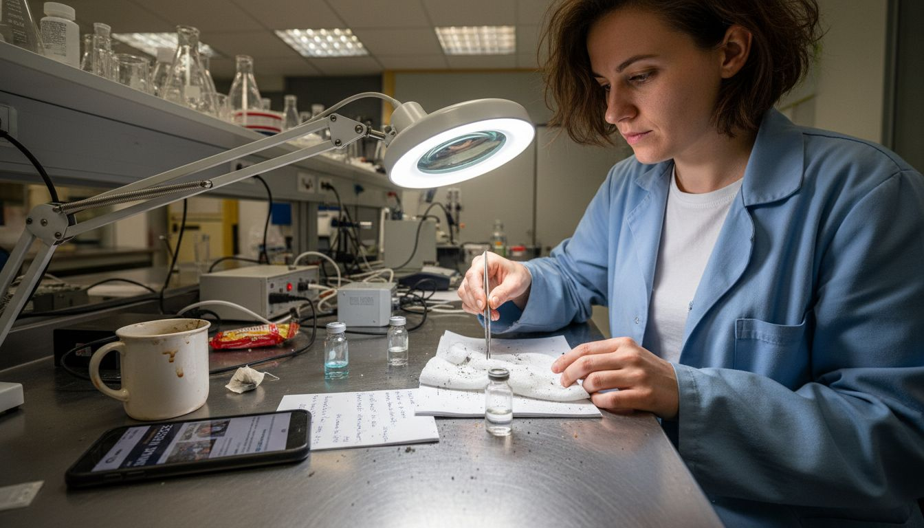 Serwisant dokładnie sprawdza ściereczkę z mikrofibry, aby upewnić się, że nadaje się do użytku.