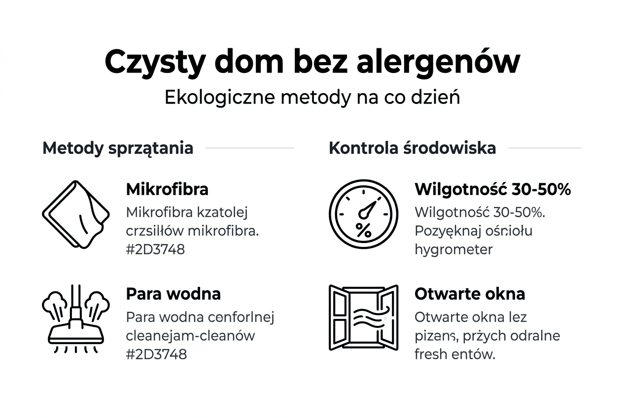 Infografika prezentująca przyjazne dla środowiska sposoby czyszczenia oraz działania zapobiegające powstawaniu zabrudzeń