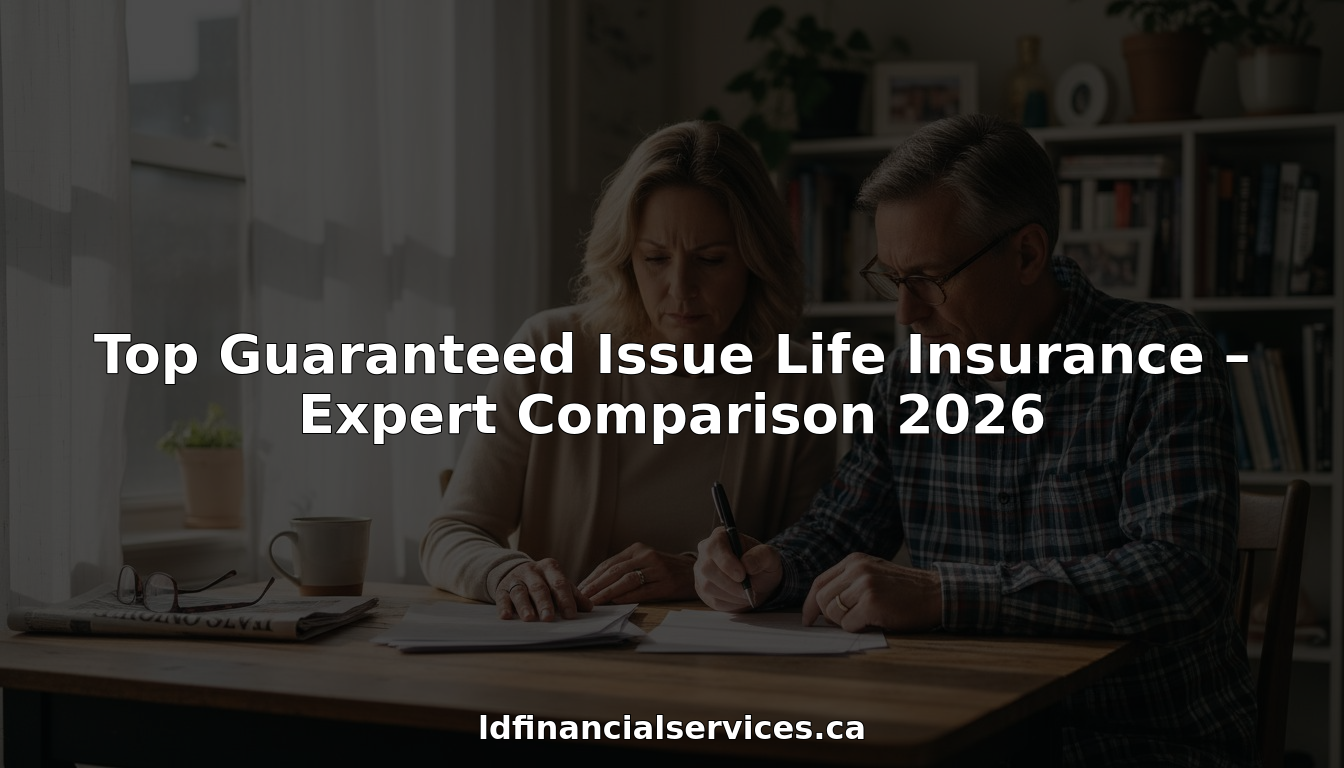 Mature couple reviewing insurance documents at kitchen table