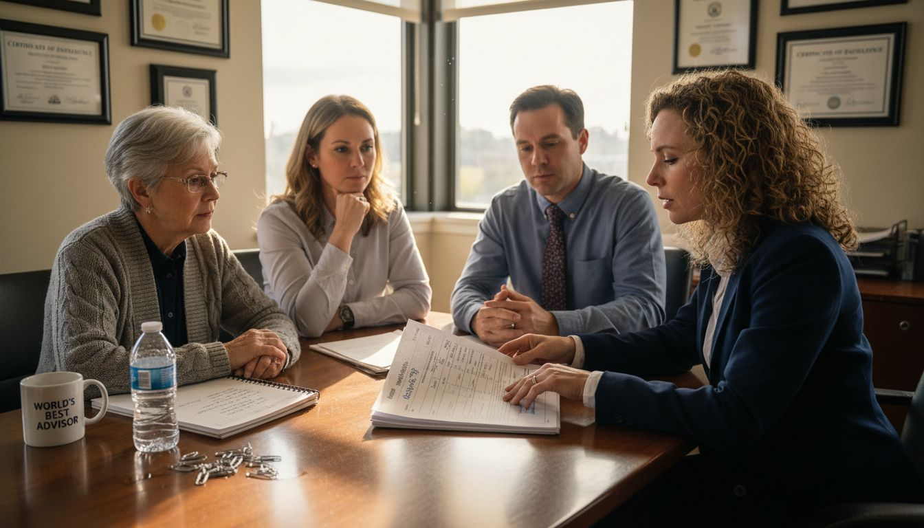 Family meeting advisor about life insurance updates
