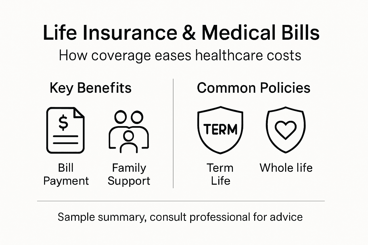 Infographic life insurance medical bills overview