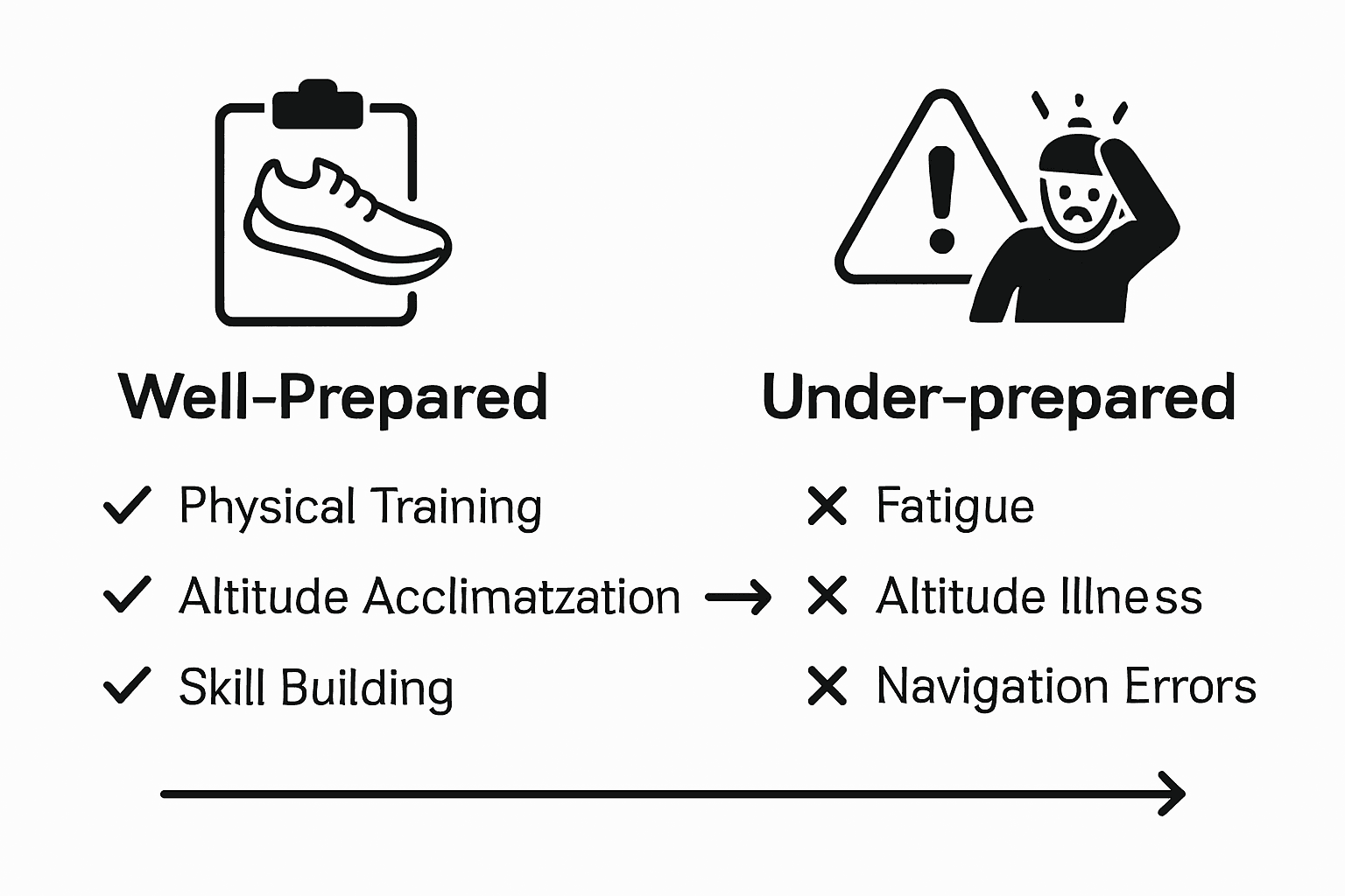 Comparison of Kilimanjaro training and associated risks