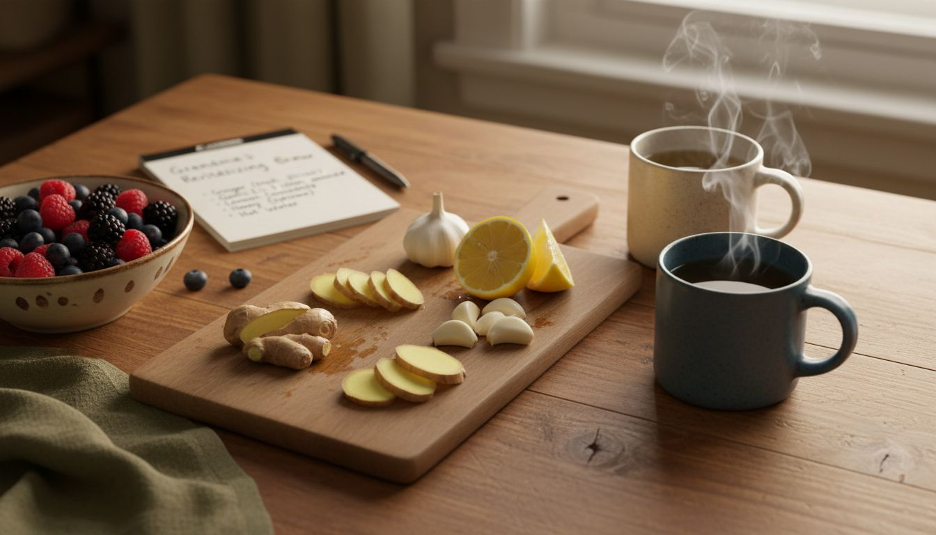 Herbal tea and anti-UTI healthy foods