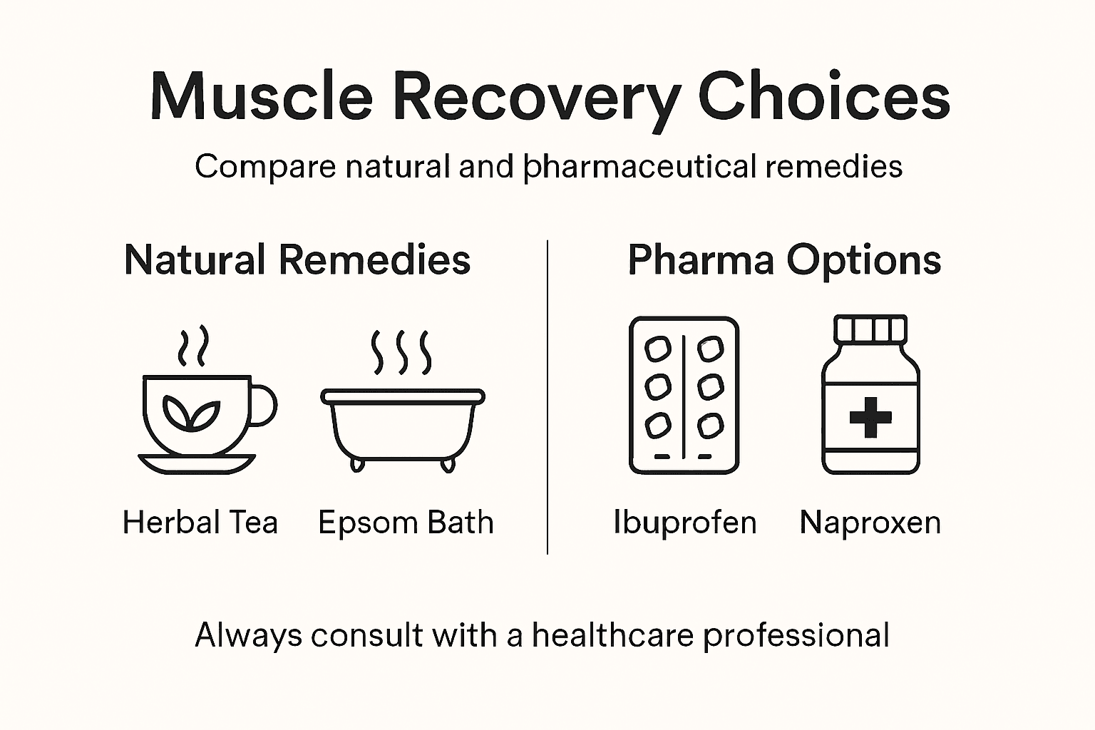 Infographic comparing muscle recovery approaches