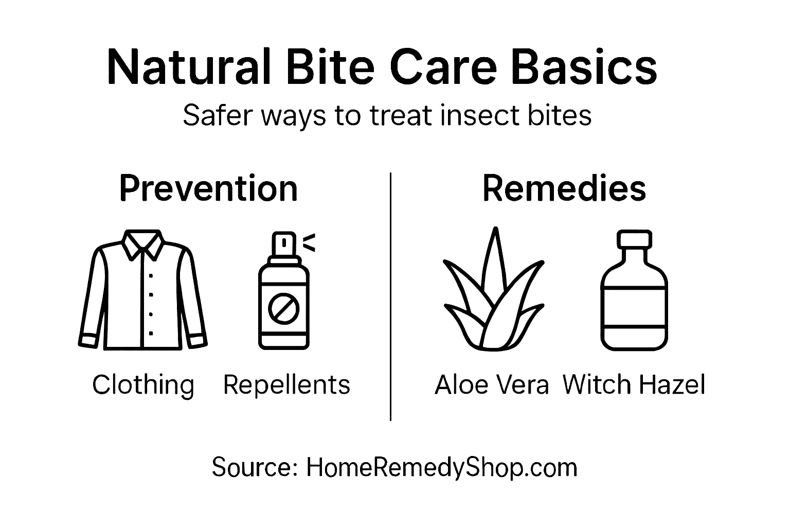 Infographic insect bite care