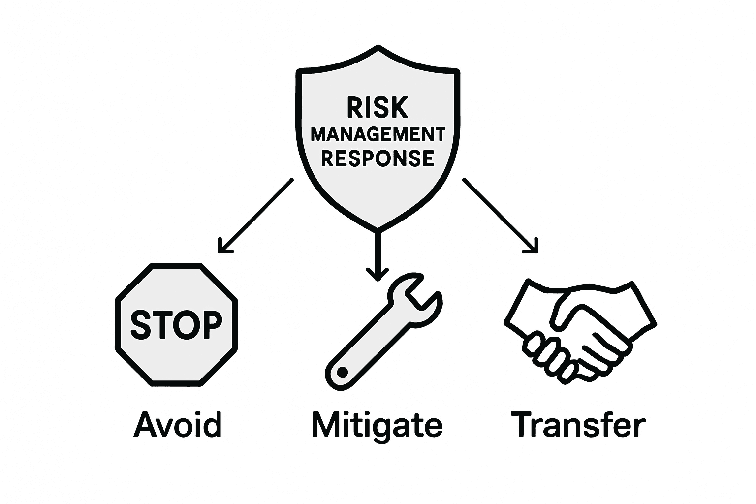 Infographic of risk response strategies flow