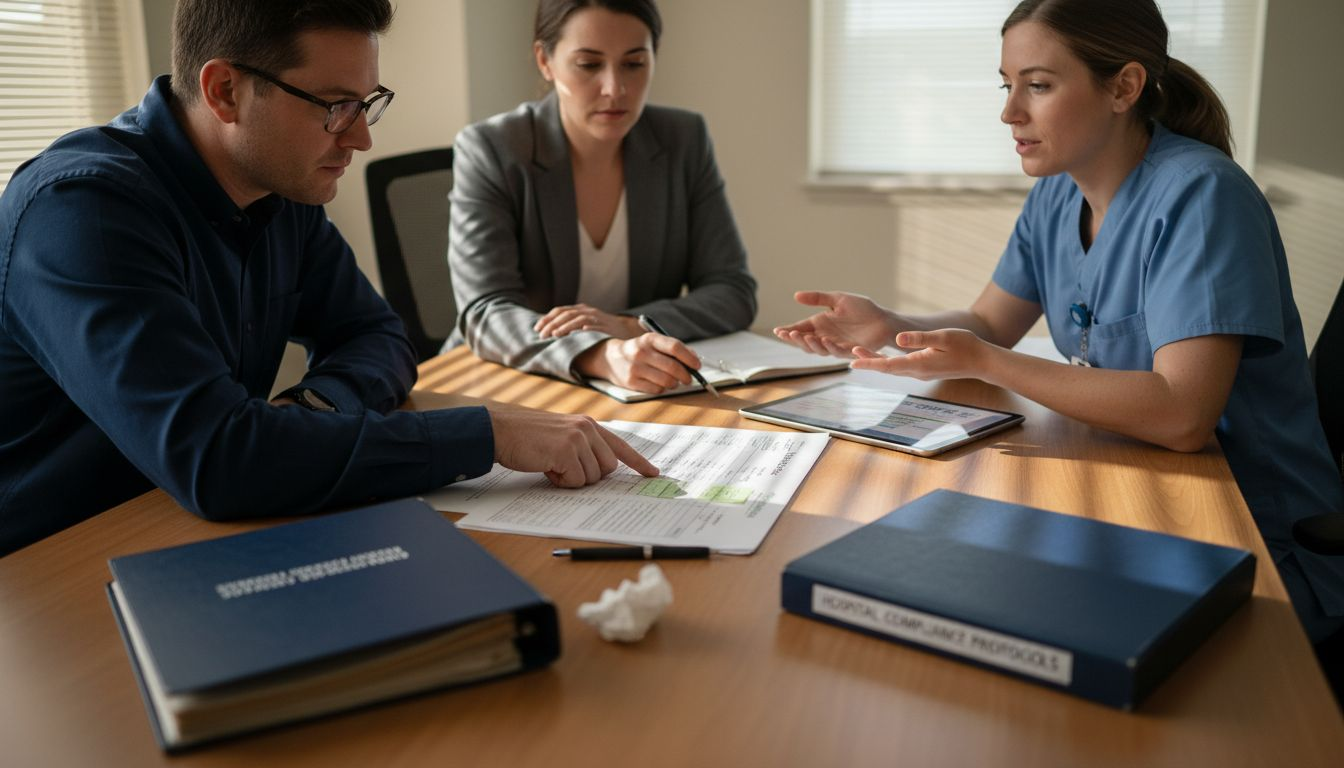 Healthcare team working on risk analysis