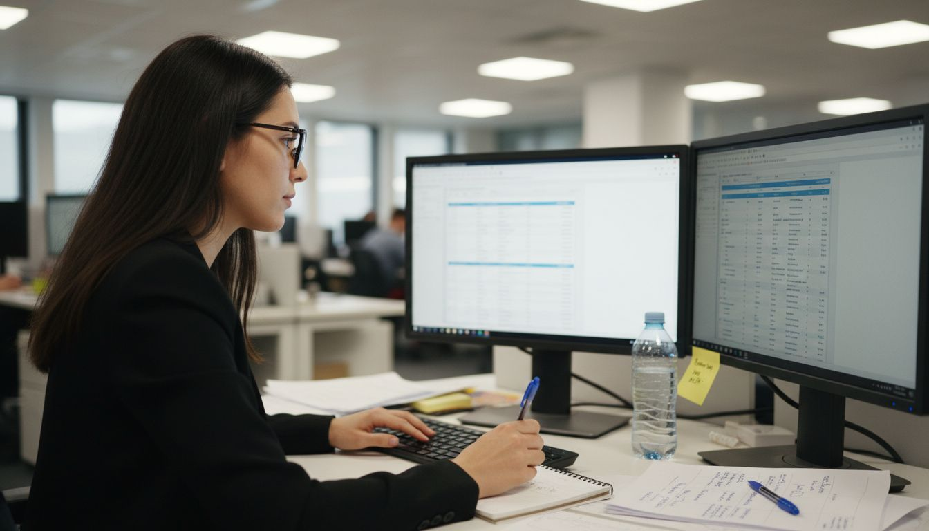 Analyst monitoring phishing threat screens