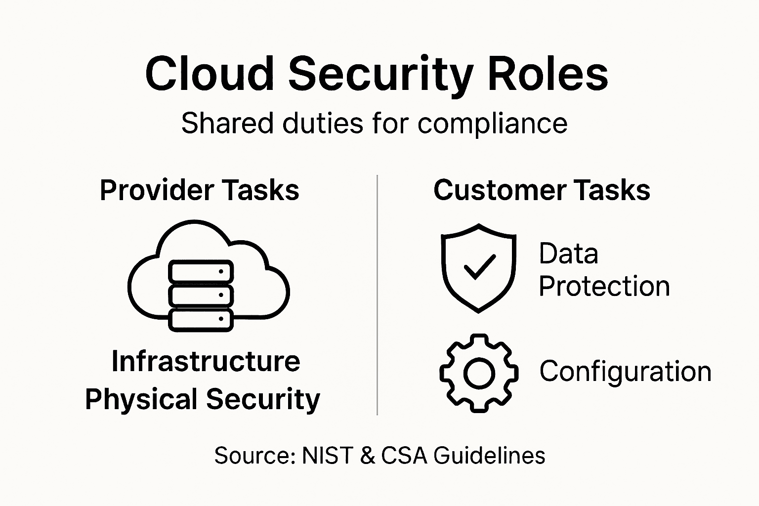 Infographic outlining cloud security shared responsibility